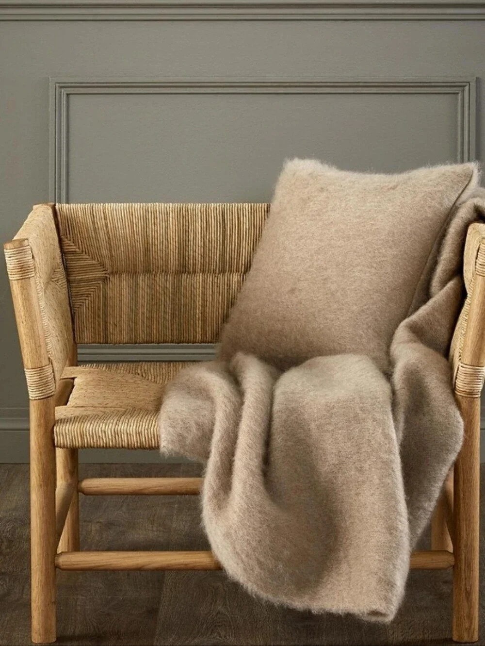 Yves Delorme 100% Mohair Throw